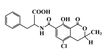 Ochratoxin A의 구조