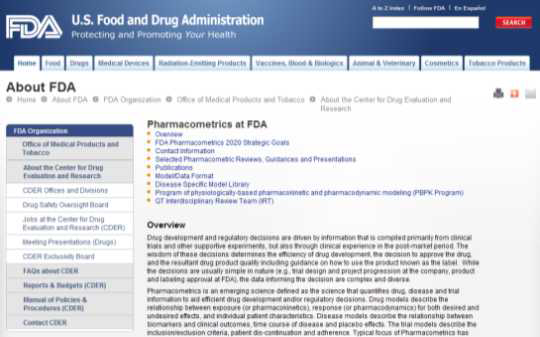 FDA: Division of Pharmacometrics에서의 계량약리학 정책적 활용