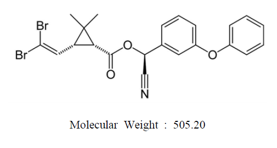 Molecular structures of Deltamethrin.