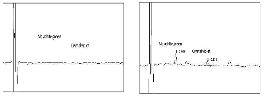 Chromatogram of blank and LOQ recovery test(Eel).