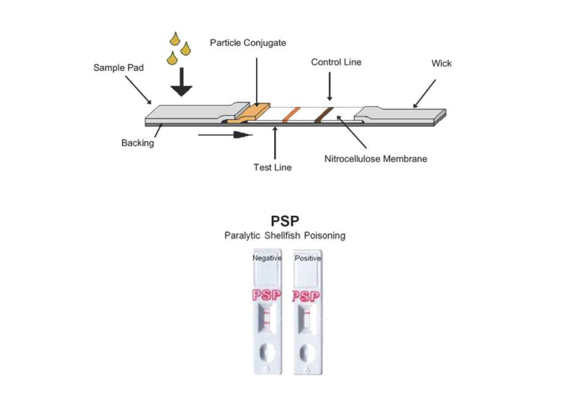 A commercial rapid test kit for PSP toxins analysis.