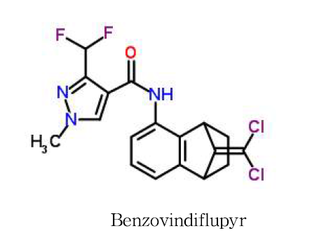Molecular structure of benzovindiflupyr