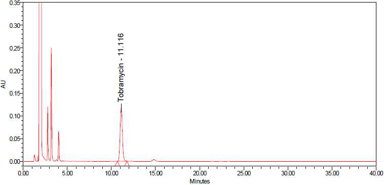 토브라마이신 확인시험 및 정량법 검액 유도체액 1