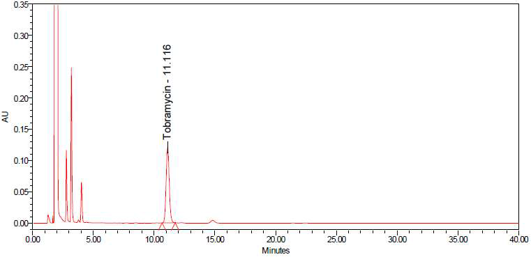 토브라마이신 확인시험 및 정량법 검액 유도체액 4