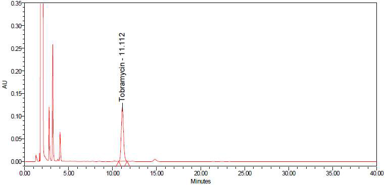 토브라마이신 점안액 확인시험 및 정량법 검액 유도체액 4