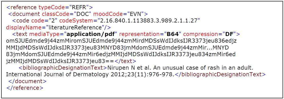 XML Snippet: PDF 문헌 논문 첨부파일