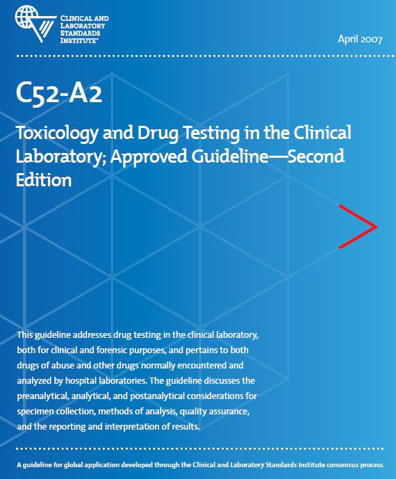 CLSI C52-A2. 마약 및 독성물질대사검사 가이드라인