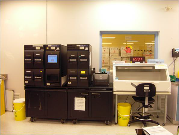 Bacterial Culture System in the Processing Room.
