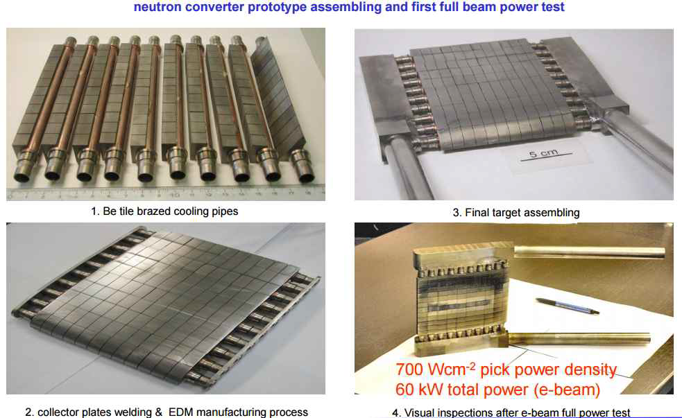 Processing of the beryllium target of prototype with 60 kW to be developed with in Legnaro INFN.