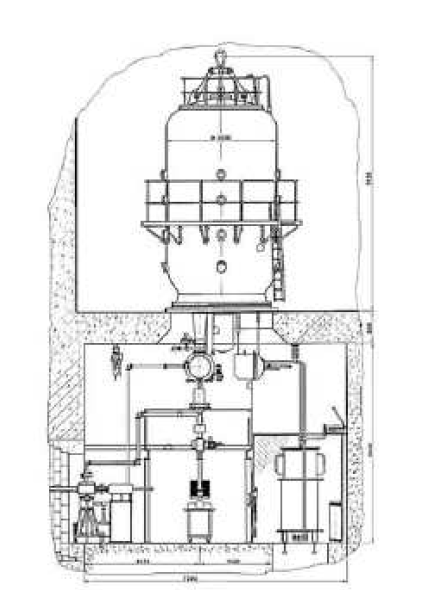 This schematic is a boron neutron capture therapy facility of KG-2.5 in IPPE in Russia.