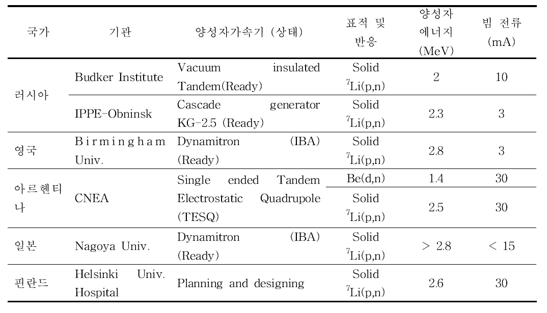 Specification of boron neutron capture therapy system of electrostatic accelerator