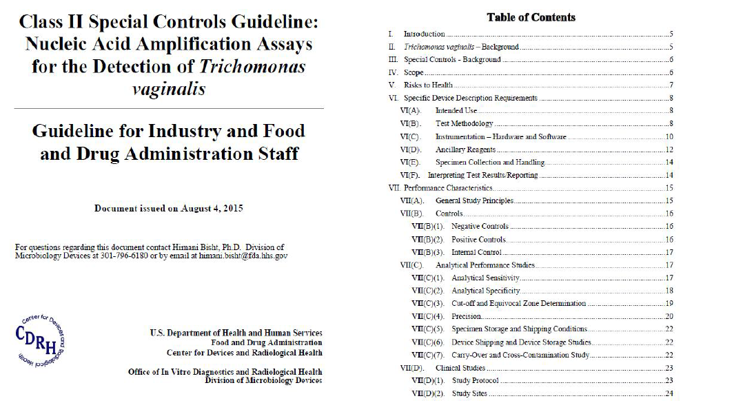 US FDA 가이드라인의 예시