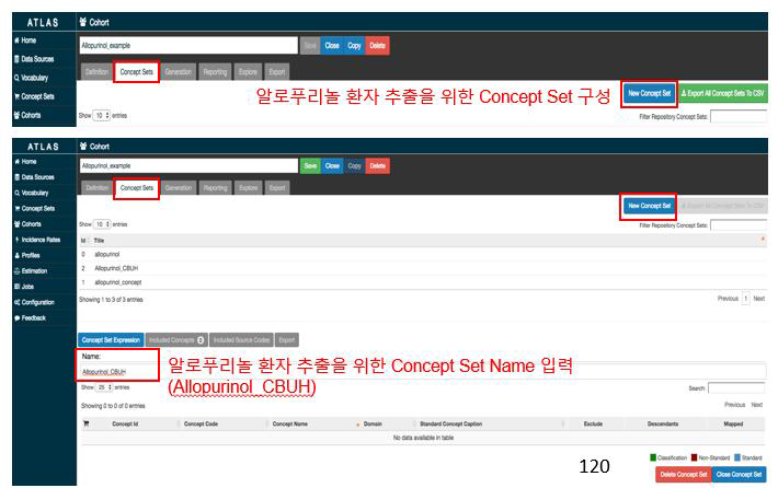 OHDSI ATLAS Concept Set 구성