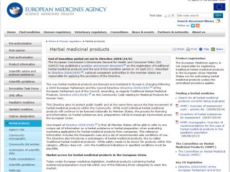 European Medicines Agency homepage
