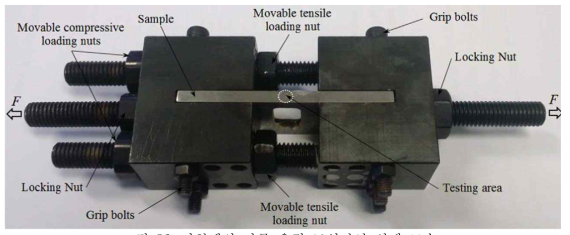 시험체의 잔류 응력 도입장치 실제 모습