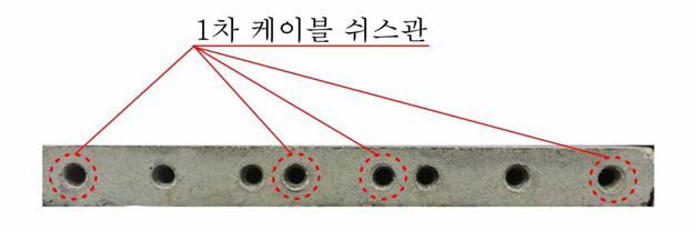 축소 모형 실험체 바닥판 단면