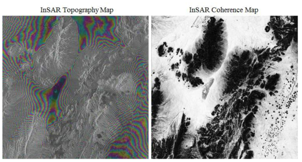 InSAR 시험 생성 영상 (미국 Nevada Test site, NTS)