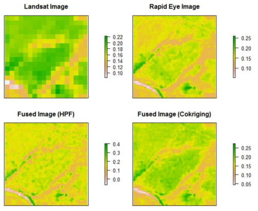 Comparisons of original image and Fused image (NIR band)