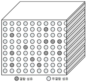 복합재료층 내부의 결함섬유