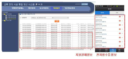 카드사별 청구 자료 수신 화면