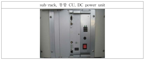 sub-rack, 통합 CU, DC power unit