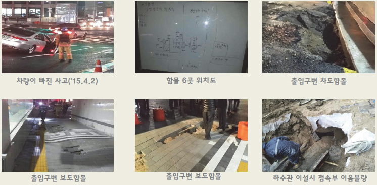 삼성중앙역 9호선 2단계 복구공사장 함몰사례