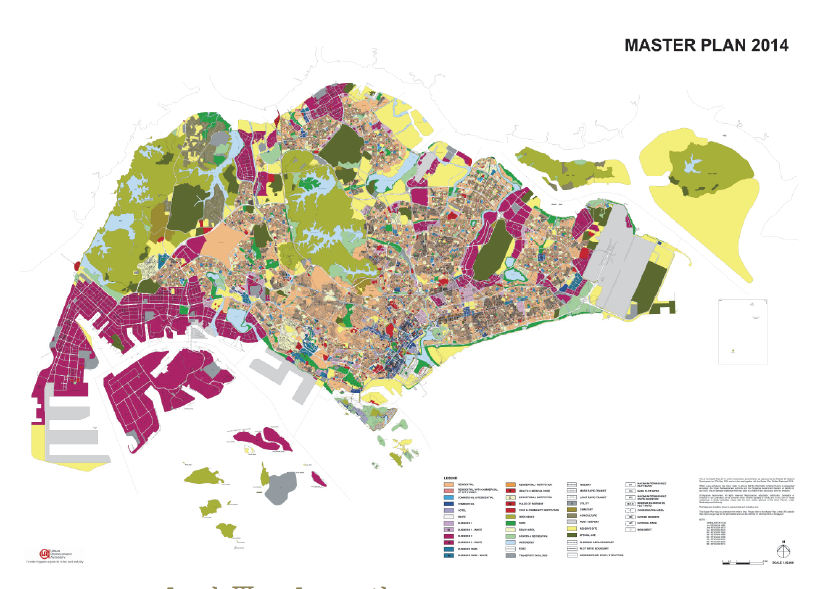 URA의 Master Plan 2014 Map