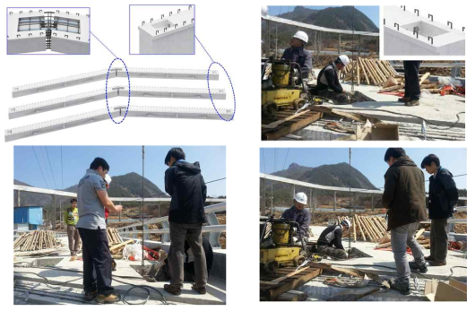 PSC 거더교 지점의 블록아웃 C 거더의 개념도 및 시공사례