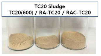염기처리에 따른 TC20 슬러지 산화티탄