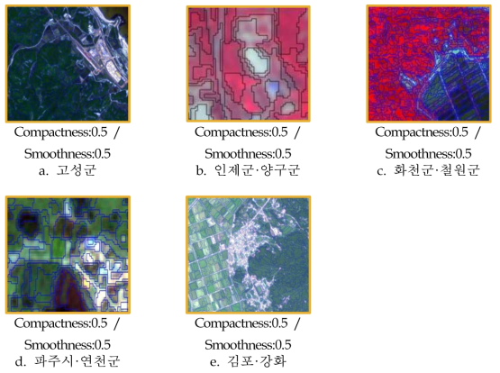 최적의 Compactness/Smoothness 가중치