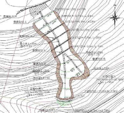 난향동 산복공사 평면계획도(1공구)