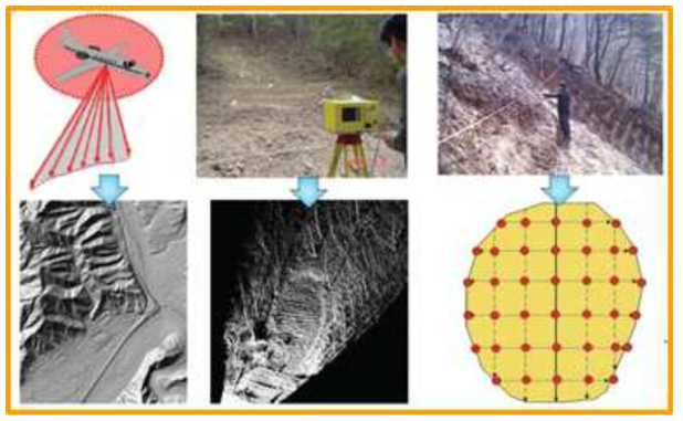 지상라이다를 이용한 산사태 측량 사례