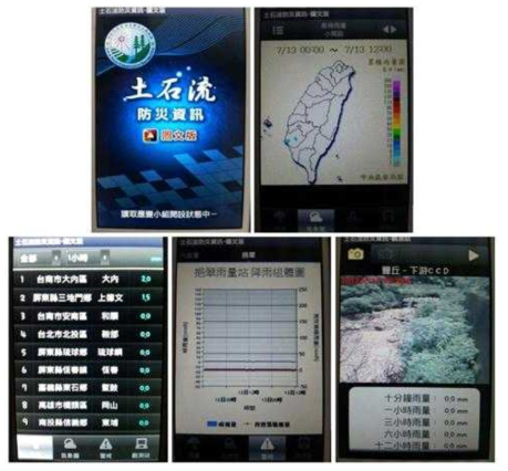 토석류 재해위험 정보의 제공을 위한 스마트 폰 앱 서비스
