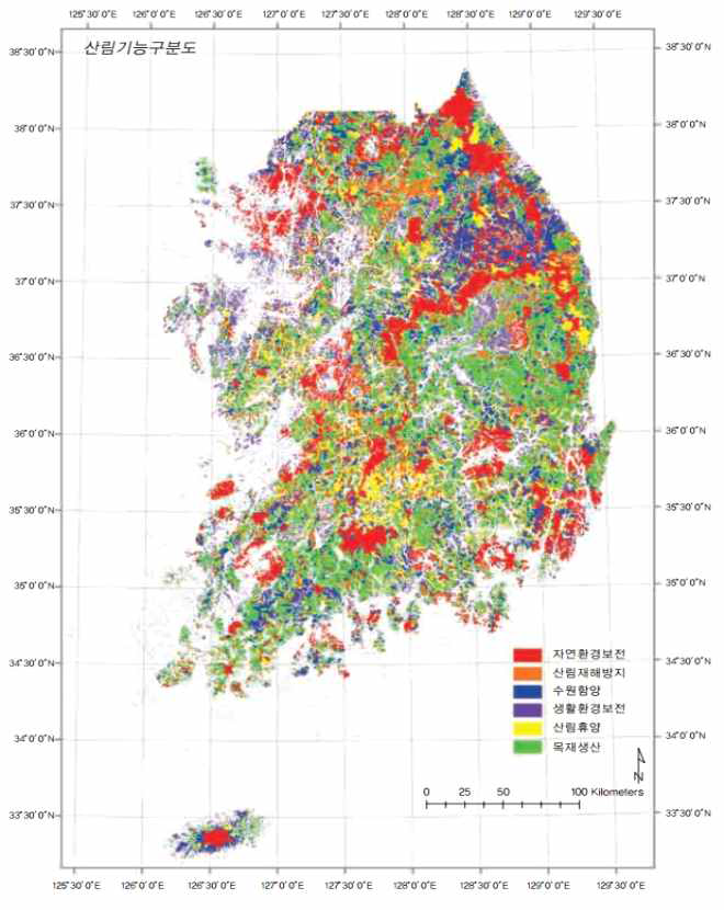 산림기능구분도