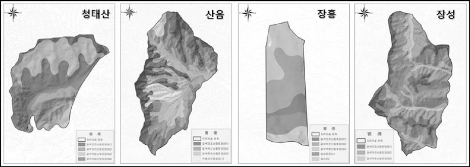 산림토양형분포 분석