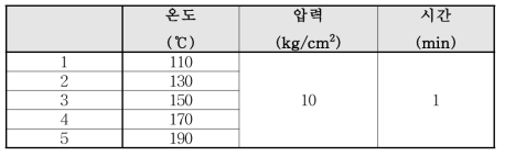 온도의 변화를 통한 구조체의 제조 조건