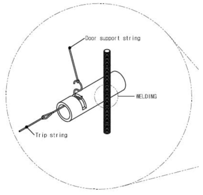 특허 출원된 트랩의 핵심 기술 중 하나인 트리거 모습