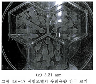 6-17 시험모델의 우회유량 간극 크기