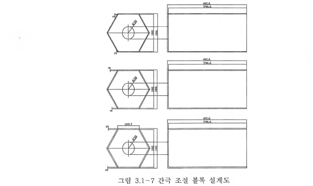 — 7 간극 조절 블록 설계도