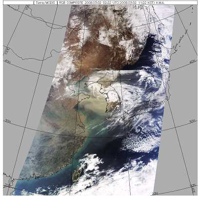 Terra MODIS REG 합성 영상
