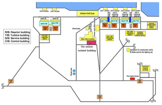 후쿠시마 제1원전 배치도 [3.4-1]