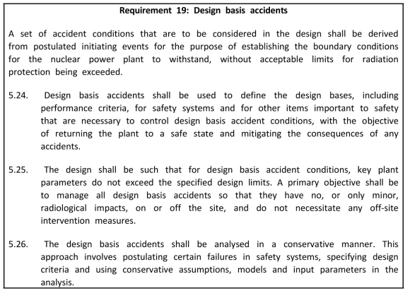 설계기준사고의 정의(IAEA SSR-2/1)