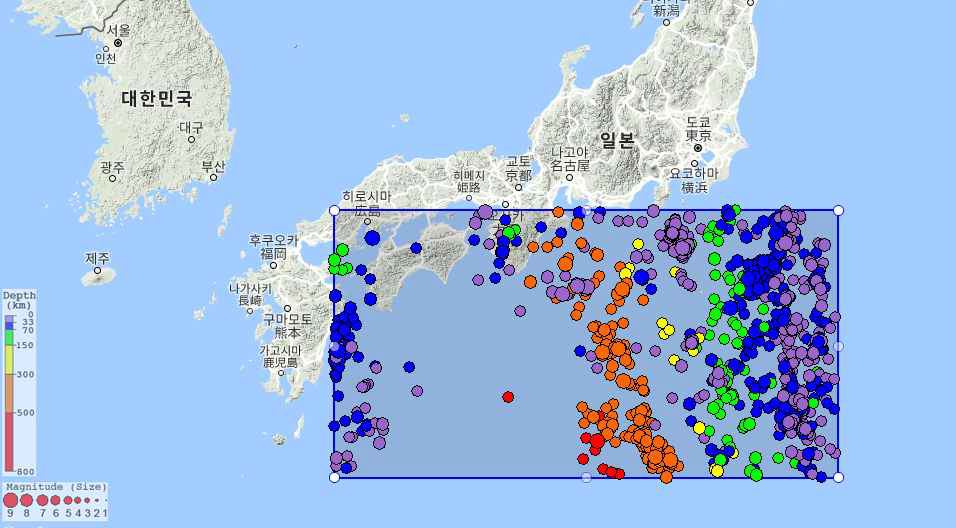 난카이 해구 지진 조사 구역 설정