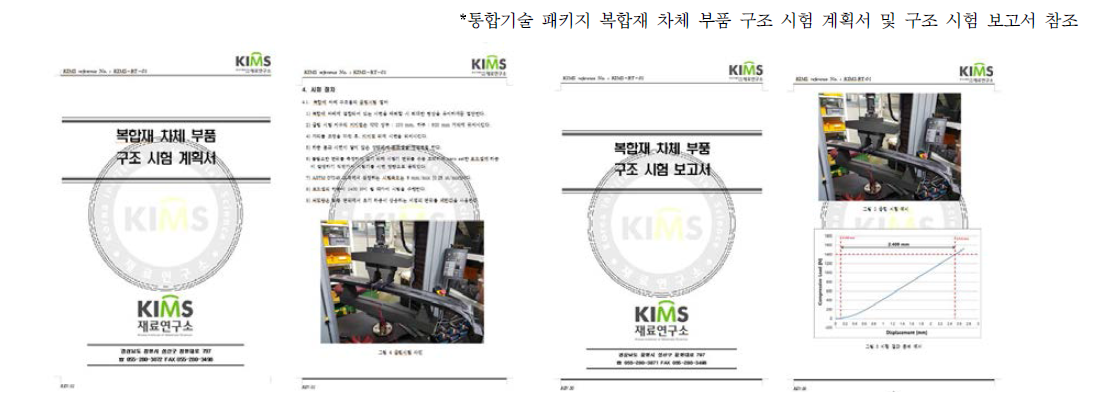 전주기 기술 체계의 구조 시험 계획서 및 보고서