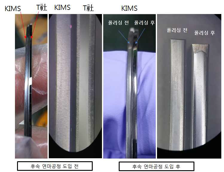 KIMS 연마공정 적용 후 HF-DLC 코팅 피스톤 링 표면