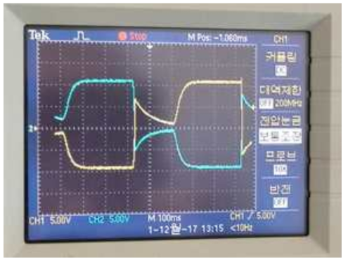 에미터 1 & 2의 전압 파형