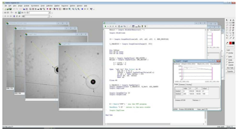 GUI windows to track the movement and centroid of droplet