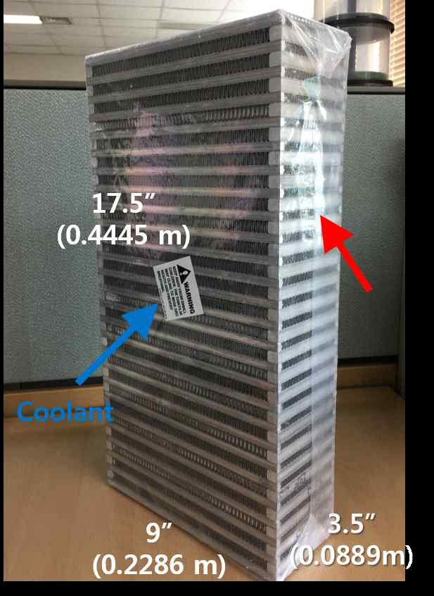 Air to Air intercooler core sample (Bell IntercoolersTM)