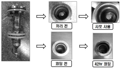 유 분리기 하부 컵의 소유성 표면 처리 공정