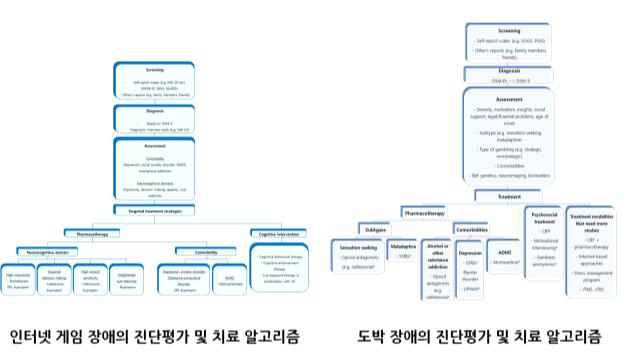 인터넷 게임 장애 및 도박장애의 진단평가 및 치료 알고리즘 개발